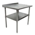 Bk Resources Work Table Stainless Steel With Undershelf, 1.5" Rear Riser 24"Wx24"D VTTR-2424